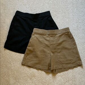 Banana Republic Factory Black and Tan Women's Linen Blend Shorts
